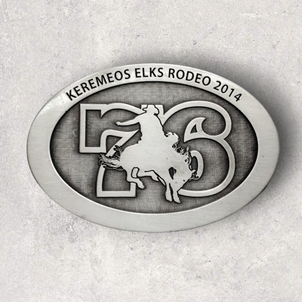 Keremeos Elks Rodeo 2014 Souvenir Belt Buckle - New